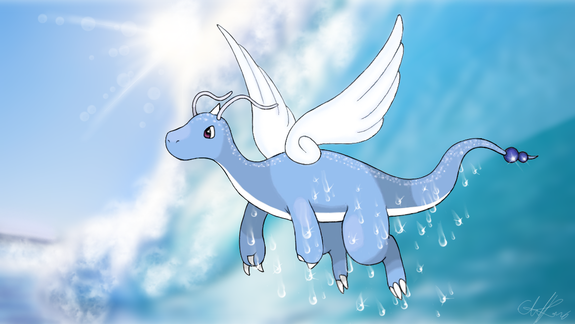 Pokemon Dragonair Evolution - Dragonite