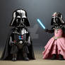 Mini darth vader and his lady