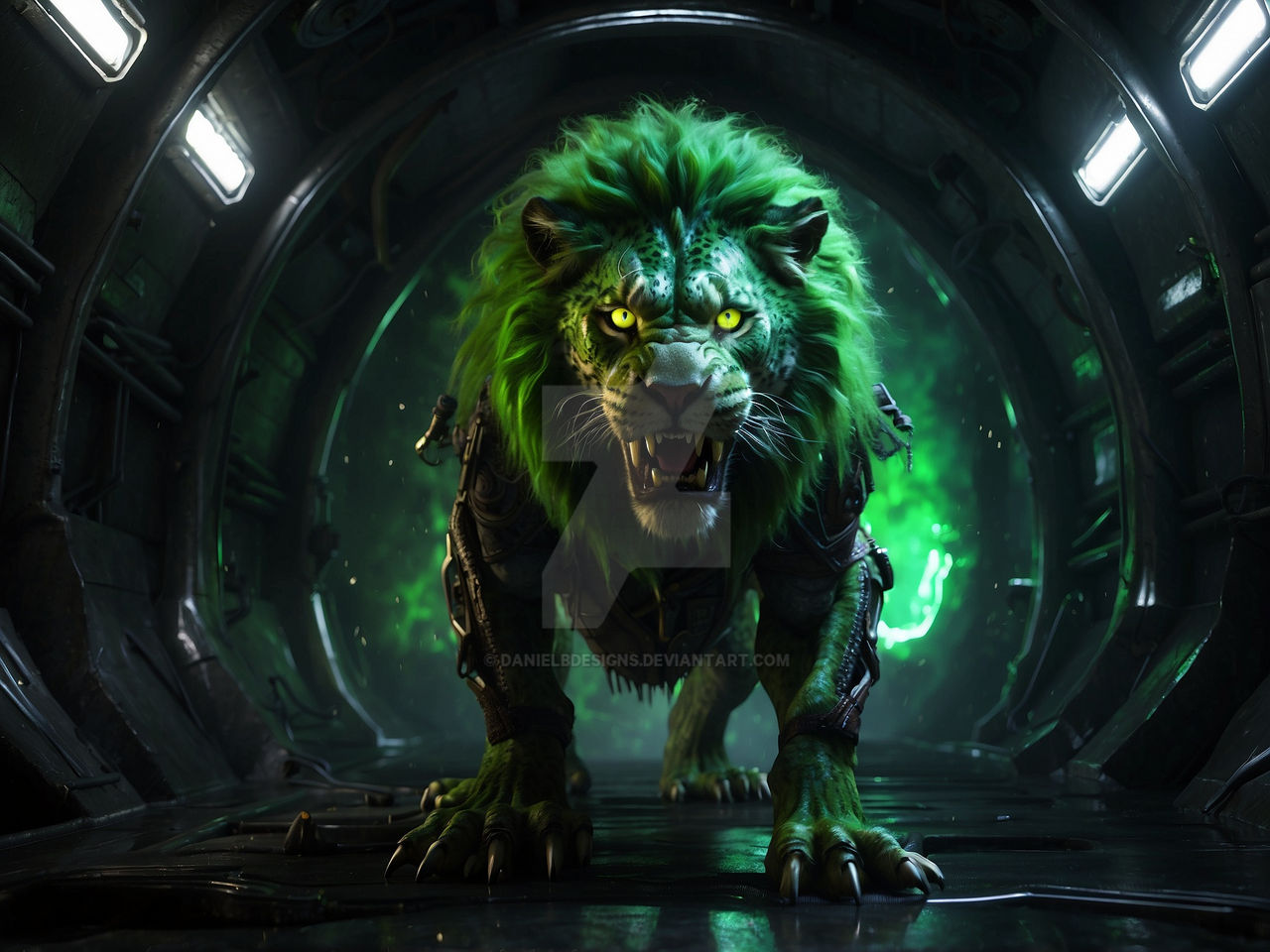 Lion and aliens by DanielBDesigns on DeviantArt