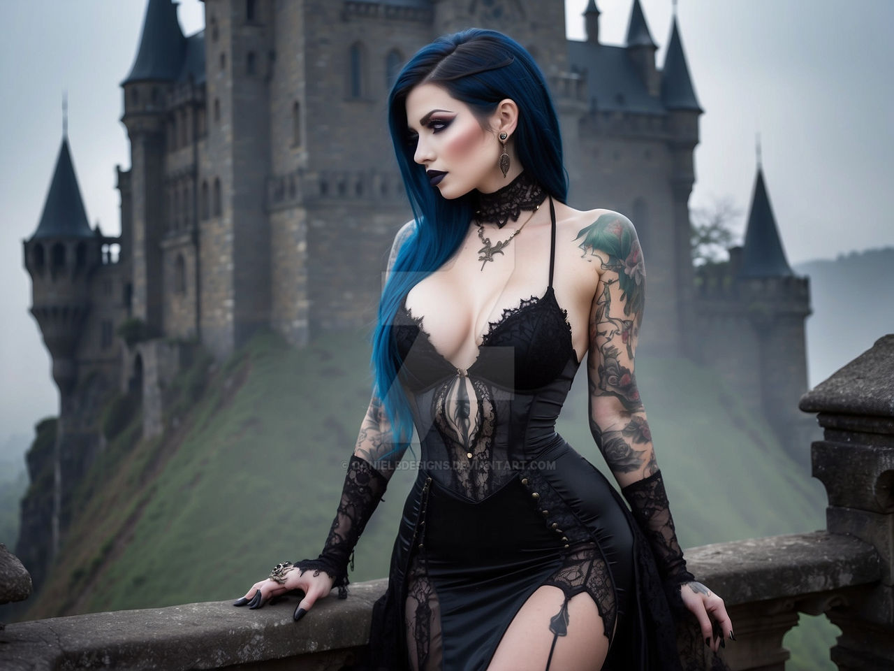 Goth Girl And The Castle By DanielBDesigns On DeviantArt goth-girl-and-the-castle-by-danielbdesigns-on-deviantart