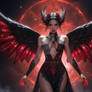 Death goddess in red