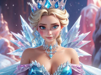 Glacial Sovereign: Elsa's Divine Beauty