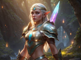 Enchanting elven warrior