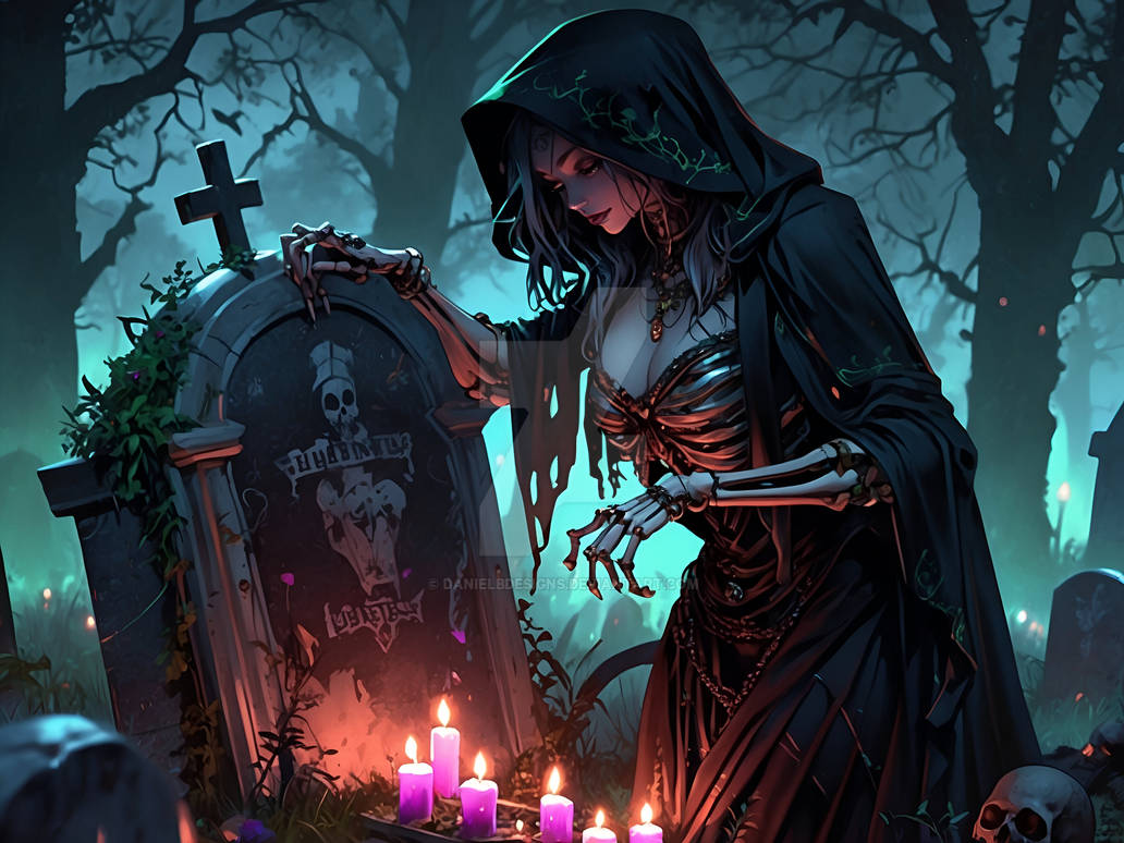 Necromancer Ritual Room Eerie Ritual: Enchanting Necromancer at Gravestone by DanielBDesigns on ...