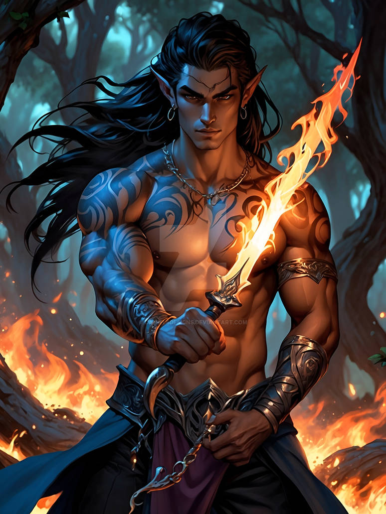Fri Elf Flame's Champion: The Mighty Fire Elf by DanielBDesigns on DeviantArt