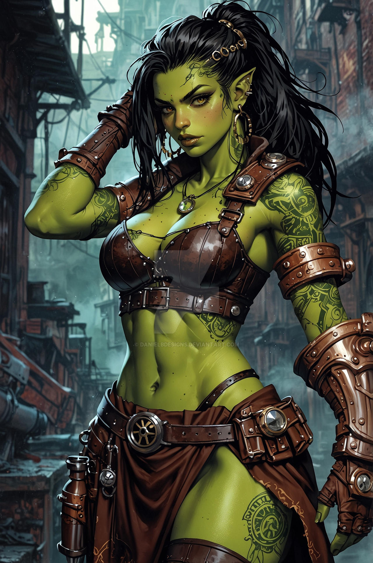 Orcess Mechanized Temptation: A Steampunk Orcess by DanielBDesigns on DeviantArt