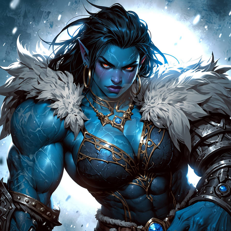 Orcess Frostborn Orcess: Power in Blue by DanielBDesigns on DeviantArt
