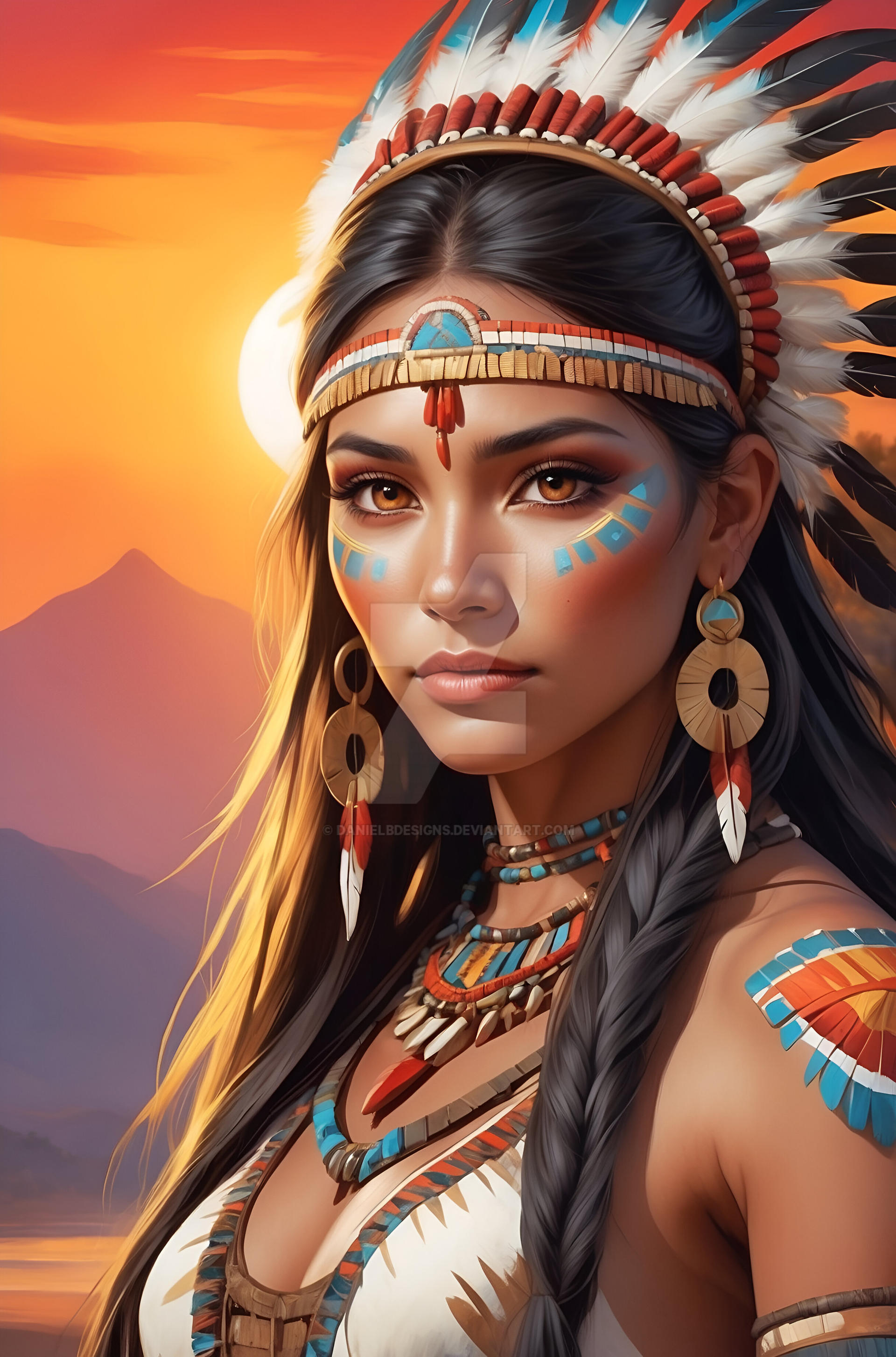Native Body Sunset Design Native beauty at sunset by DanielBDesigns on DeviantArt