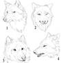 Expressive Wolf Portraits YCH [LOWER PRICES]