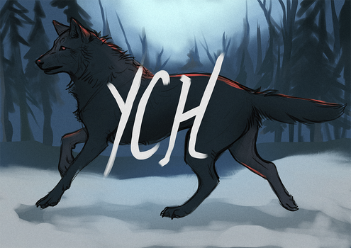 (Cheaper) Ethereal run - wolf (YCH)