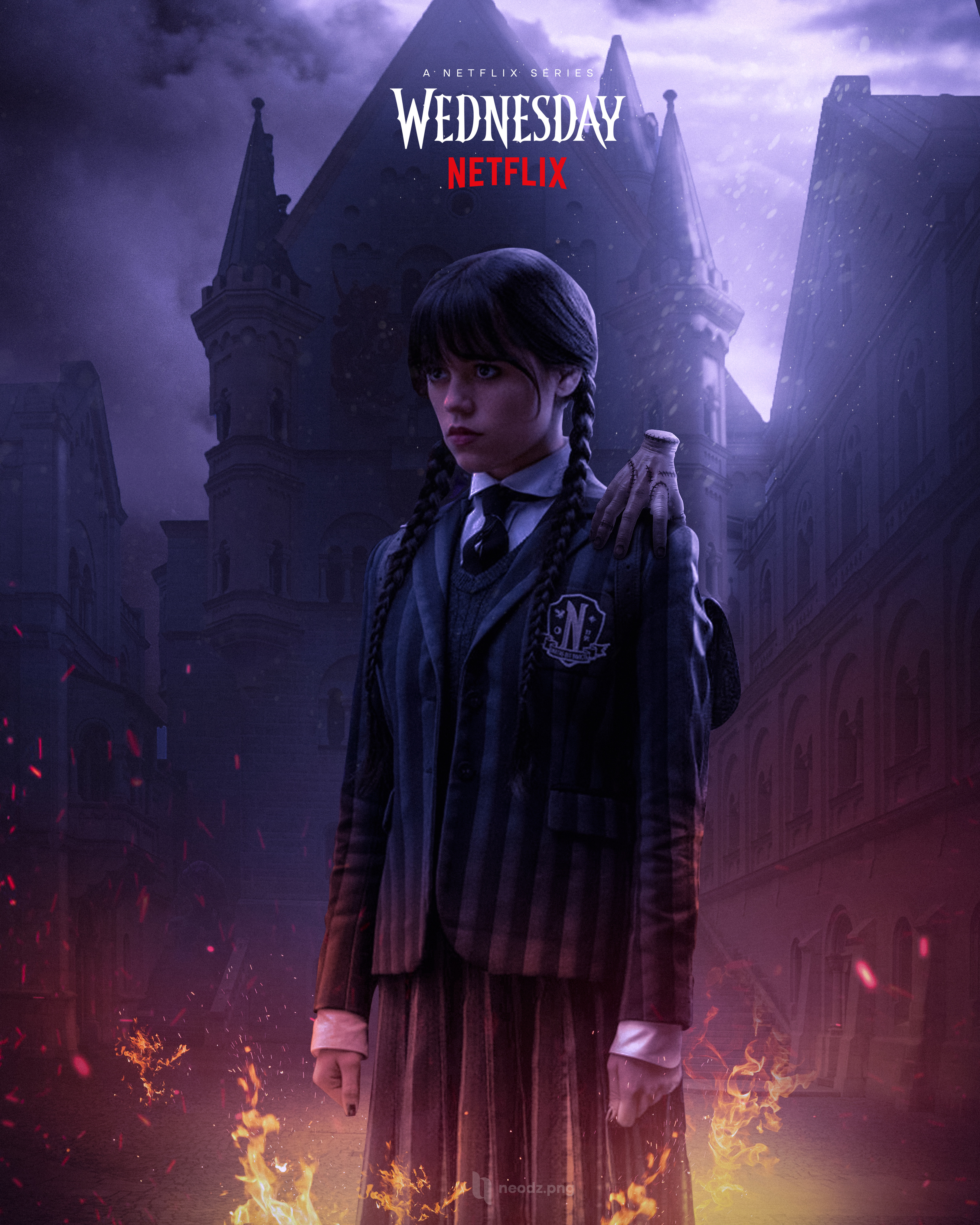 Wednesday Addams bundle PNG, Netflix series bundle PNG