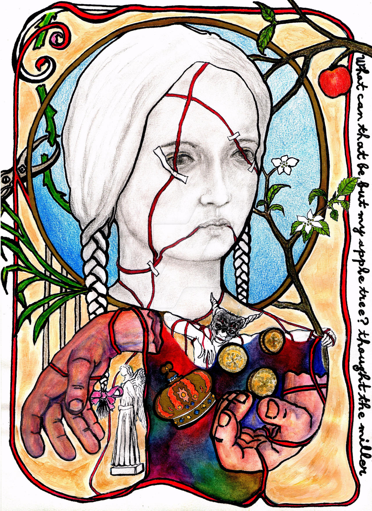 Handless Drawing The Handless Maiden by GoldenPeacock on DeviantArt