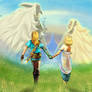 Holding hands (The Legend of Zelda: TOTK)