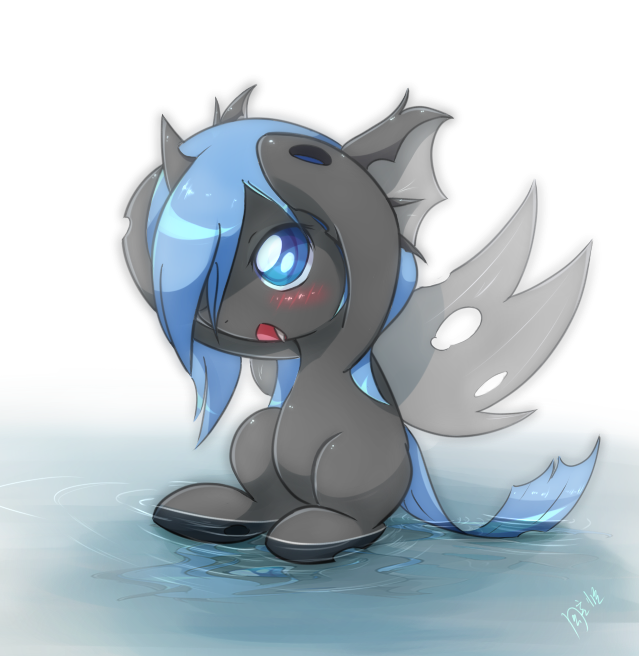 Water changeling pony