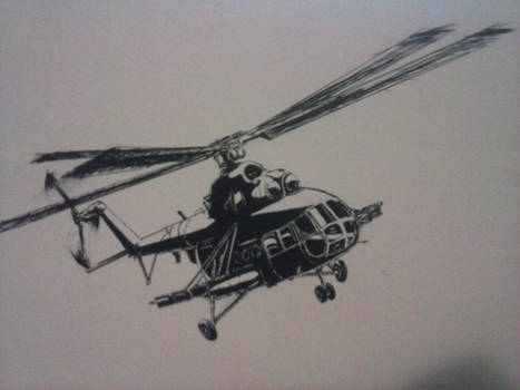 Mil Mi-8 Ink Drawing [IV]