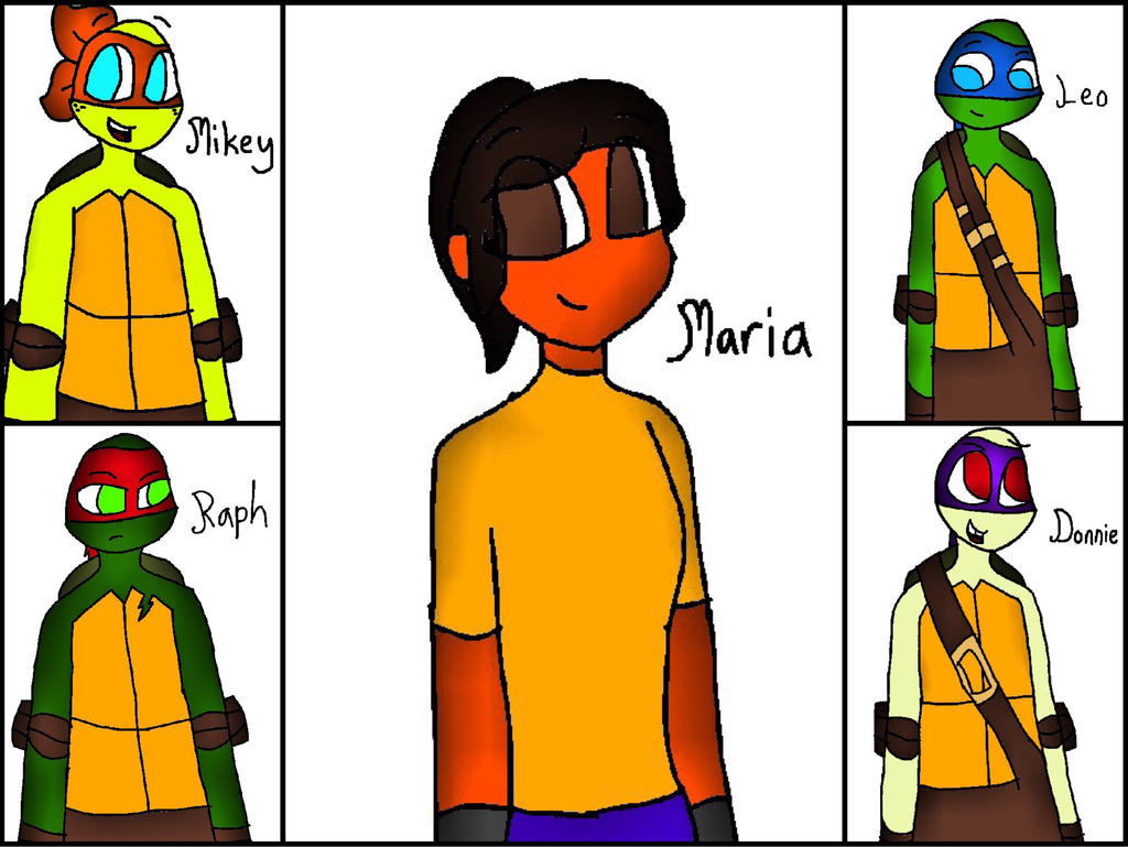 Maria Turtle TMNT 2012: Turtles And Maria by MarialineHamato on DeviantArt
