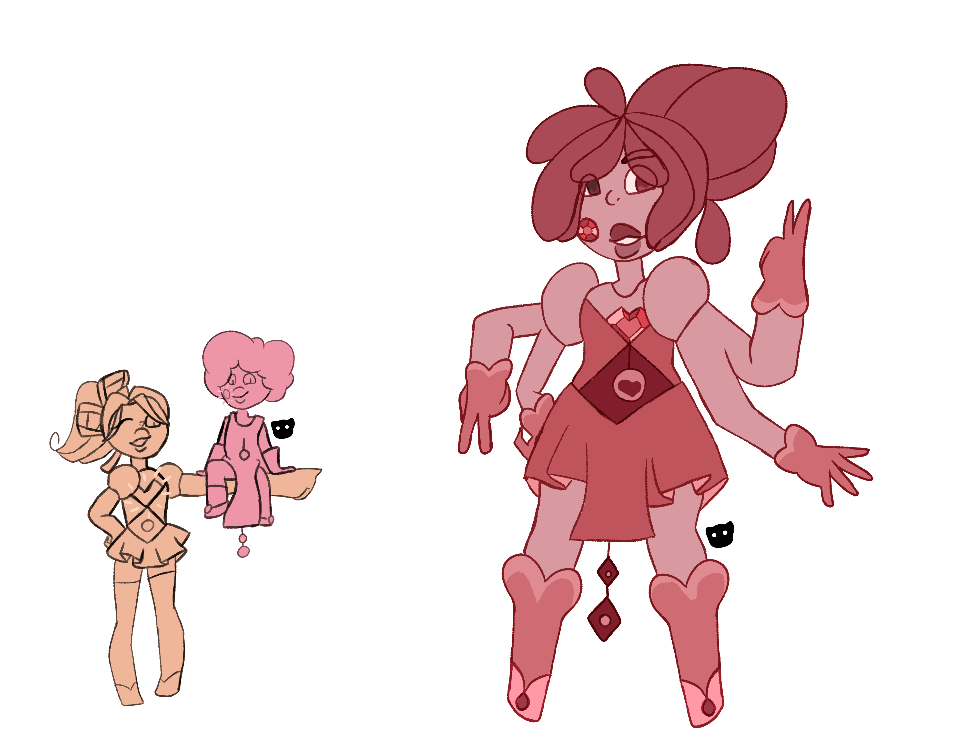 Morganite and Rhodonite fusion:Thulite