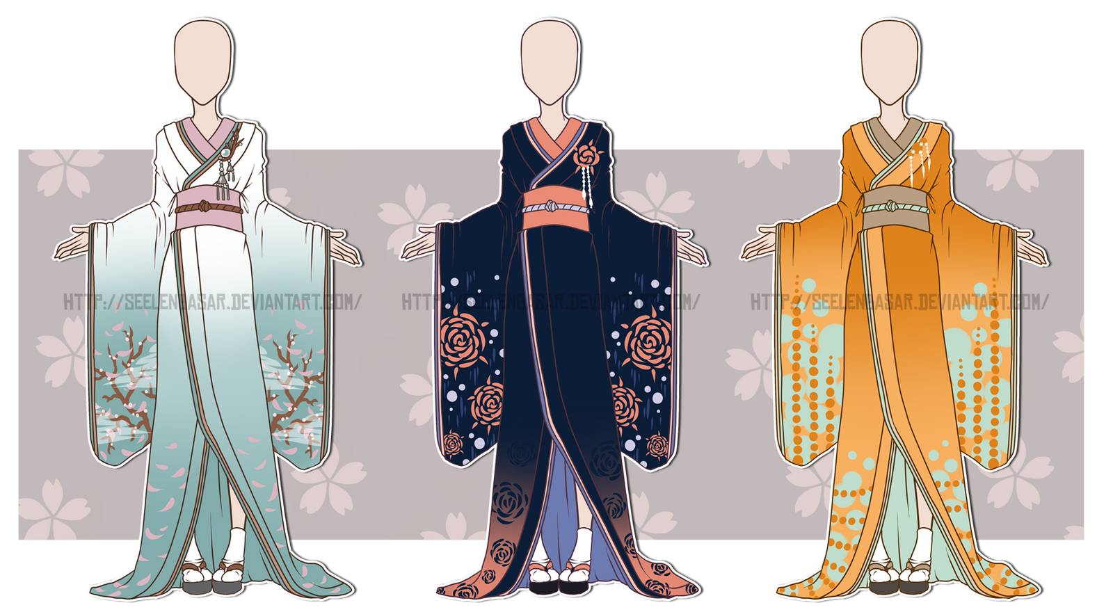 ...Kimono Outfit Adopts...CLOSED by Seelenbasar on DeviantArt