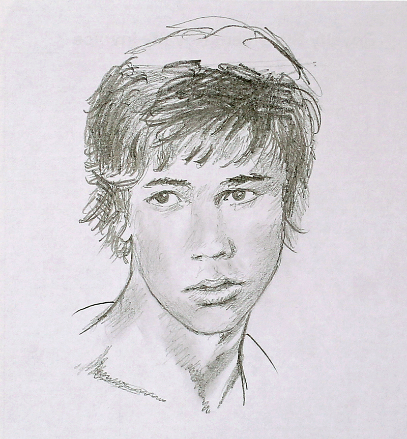 Pencil sketch: Portrait of a Boy