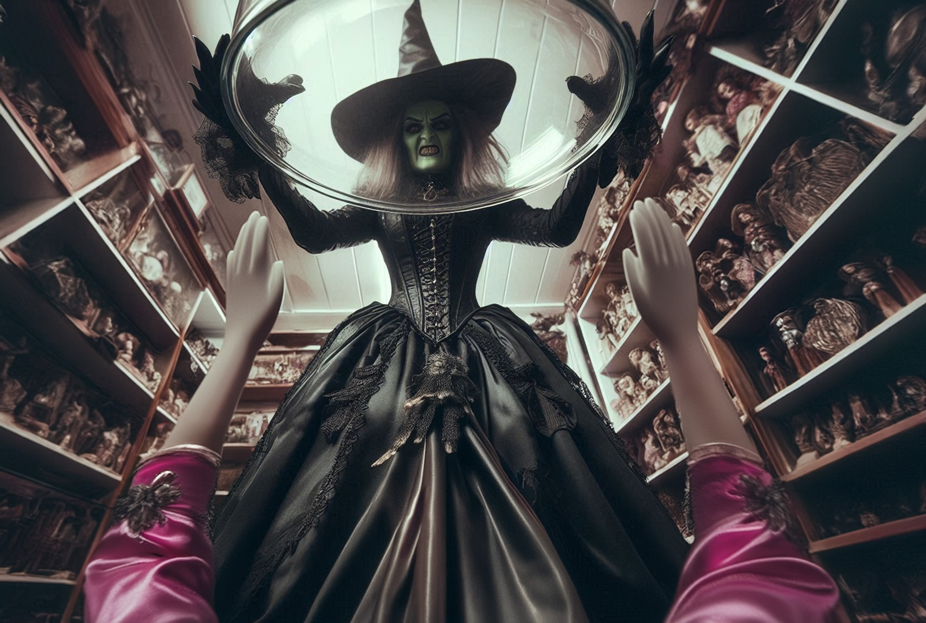 Glass display dome for the new doll