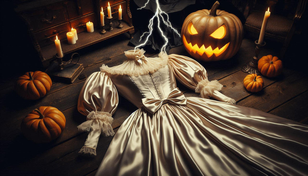 Transformed to a dress at halloween