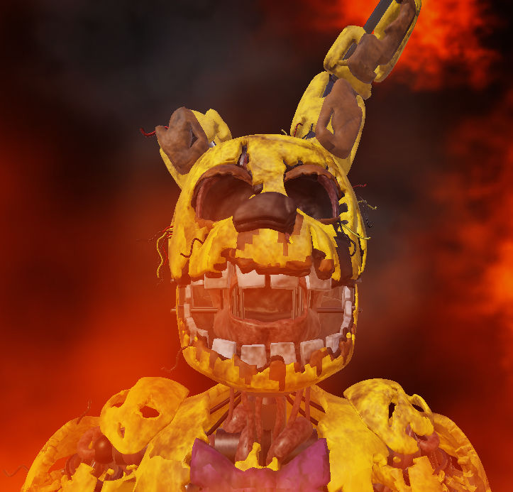 Demon Springtrap Stylized Springtrap in fire by josepher1983 on DeviantArt