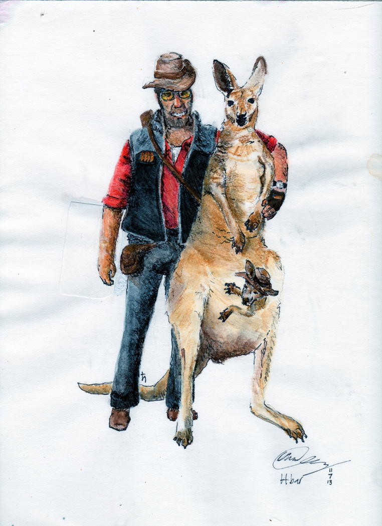 Sniper with his Kangaroo Wife by Ungenauigkeit on DeviantArt.