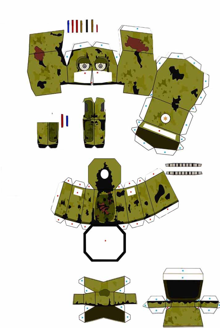 Modified Spring Trap Papercraft part1 by jackobonnie1983 on DeviantArt