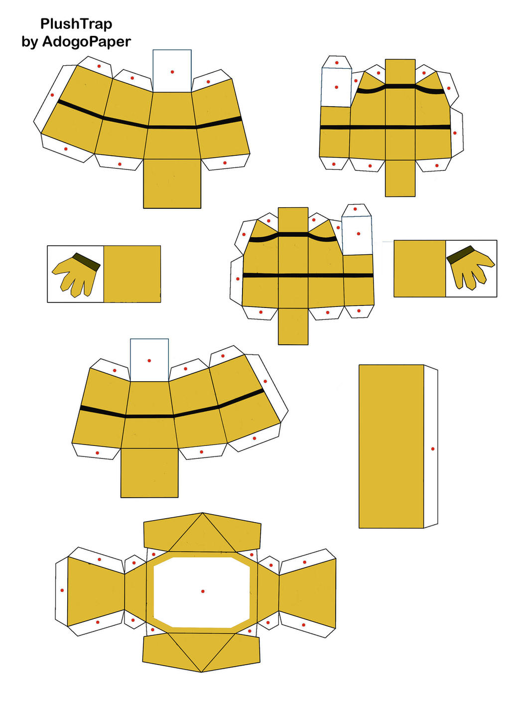 Papercraft fnaf1 plush figures : r/papercraft