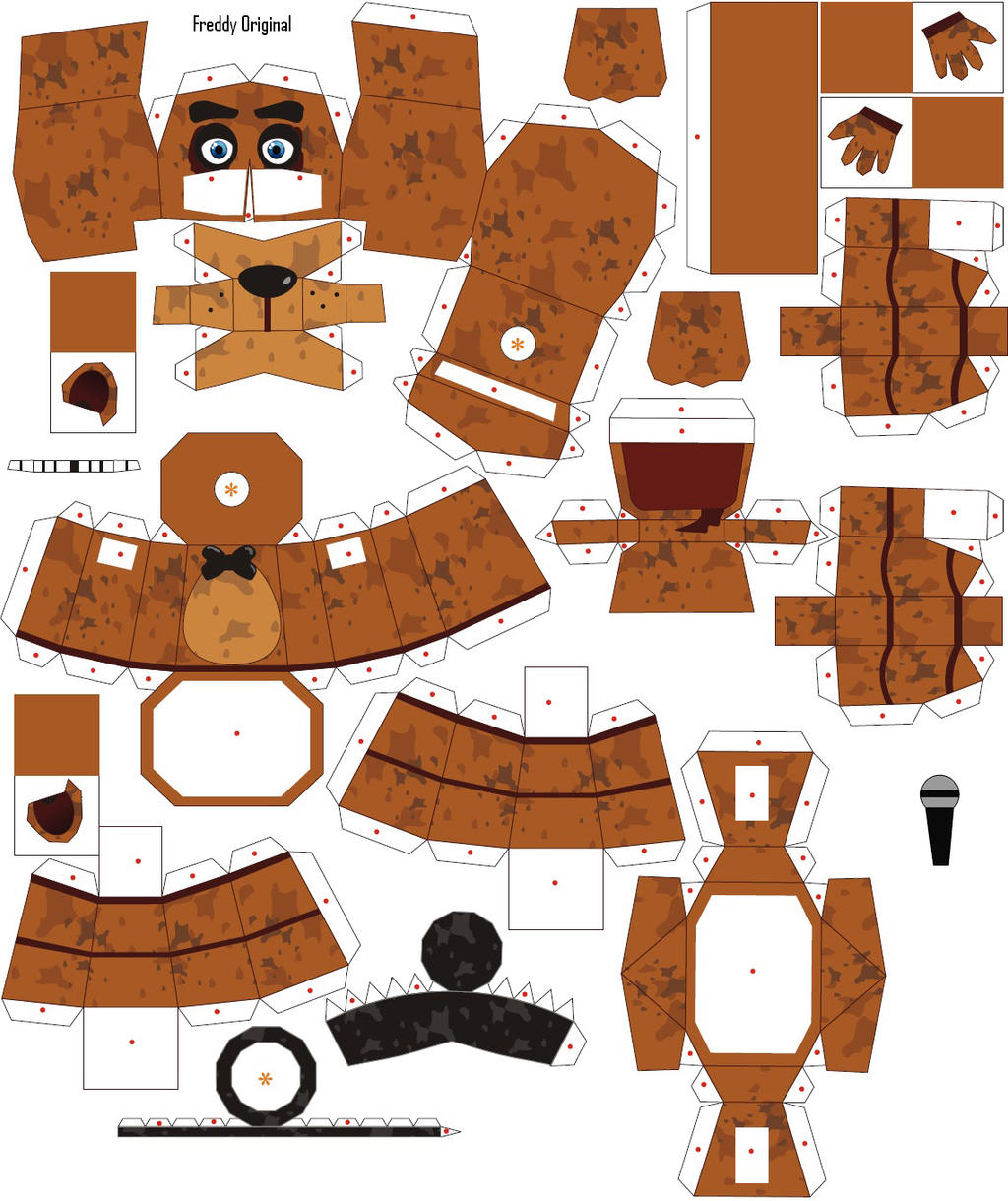 new mini Freddy Papercraft by jackobonnie1983 on DeviantArt