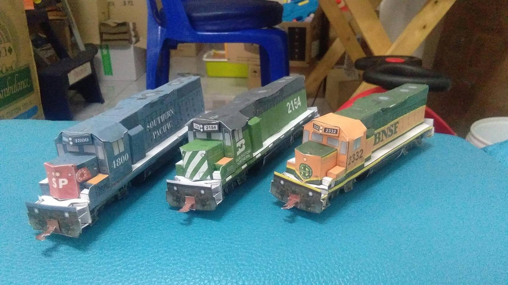 Gp38 Papercraft EMD GP38-2 BNSF, BN, SP PAPERCRAFT by jackobonnie1983 on DeviantArt