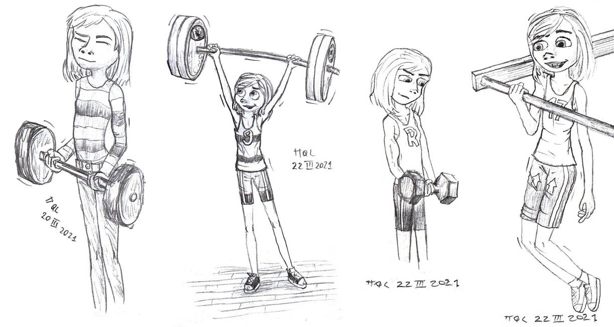 Riley workout doodles by pzjp on DeviantArt
