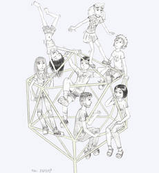 Icosahedral PIxART drawing