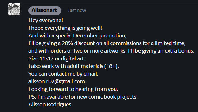 Deviantart Promotion Special December promotion. by Alissonart on DeviantArt