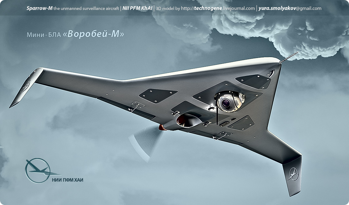 3D render of the Sparrow-M UAV