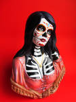 Day of the Dead - Catrina Handpainted Bust by PaintIt13lack