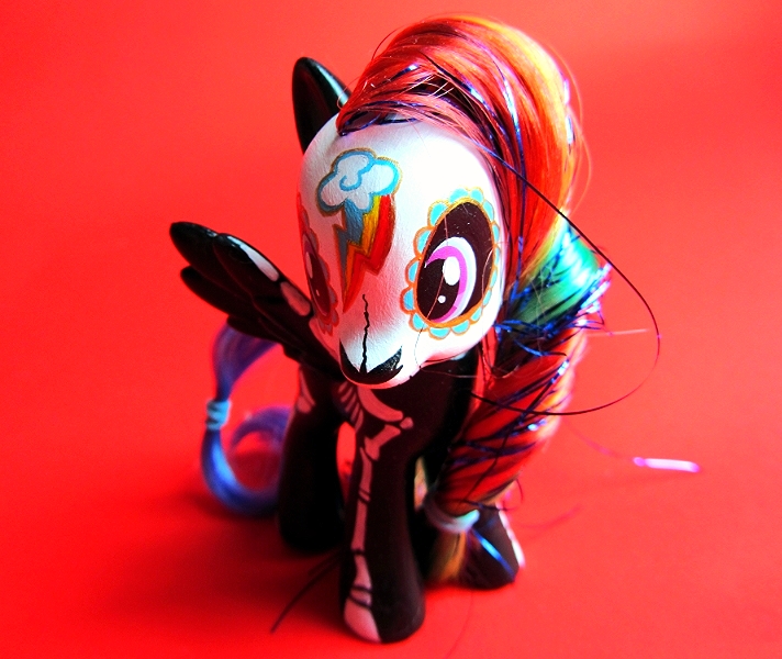 Day of the Dead - Rainbow Dash Hand Painted Toy