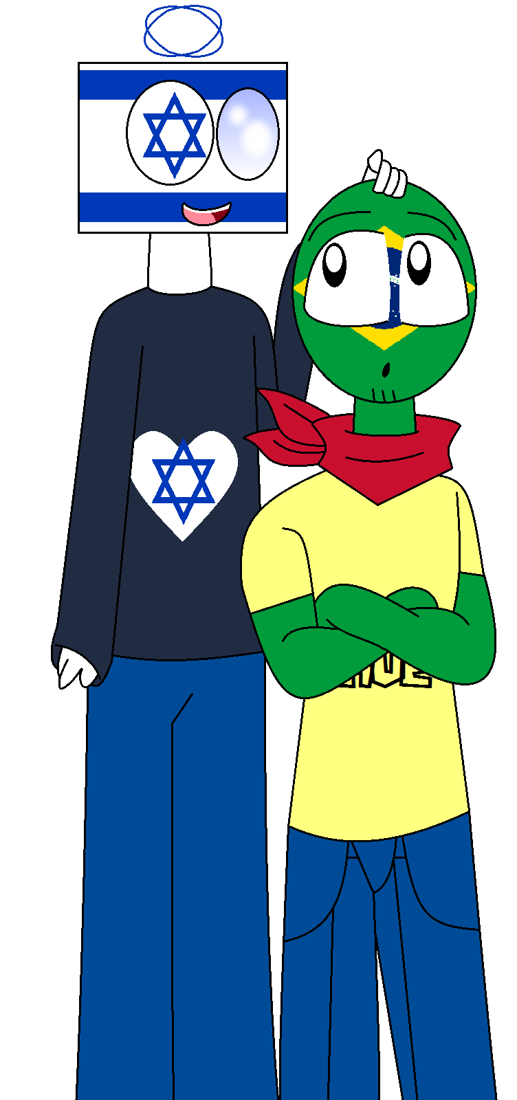 Brazil And Israel Countryhumans by lino284 on DeviantArt