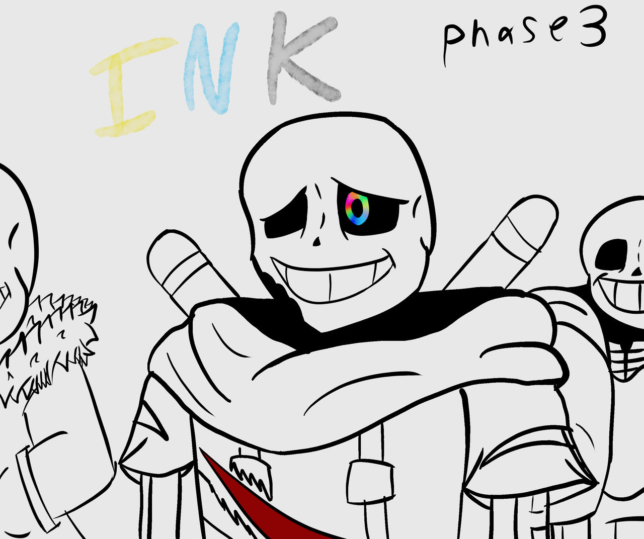 Undertale AU Ink Sans Phase 3 EX Characters in Del by Abbysek on DeviantArt