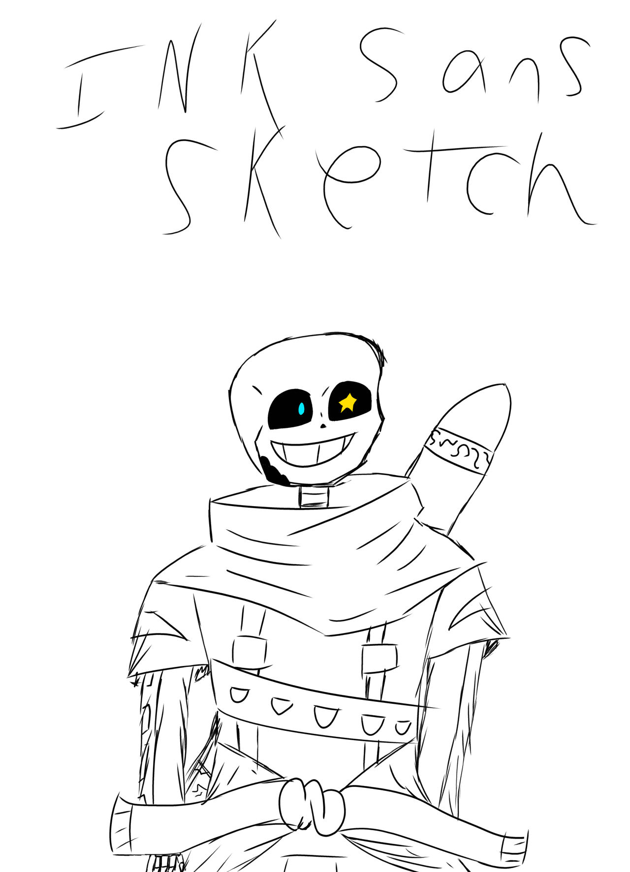random drawing of Ink Sans because I can : r/Undertale