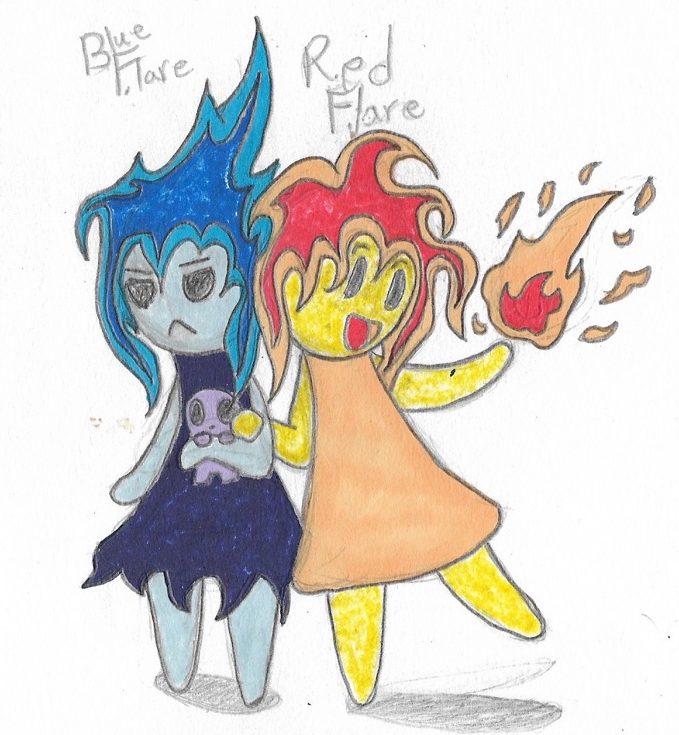 Blue Flare Red Flare