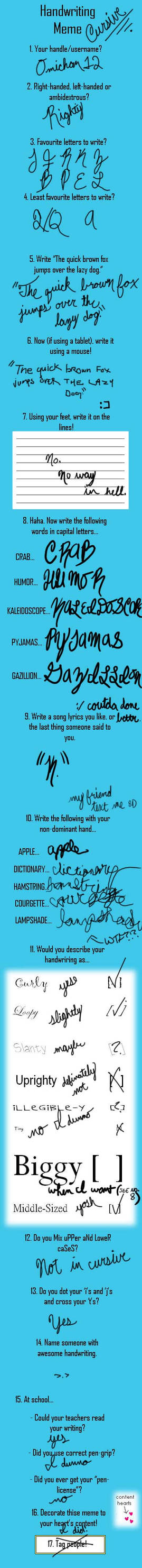 Handwriting Meme - Cursive by omichan12 on DeviantArt
