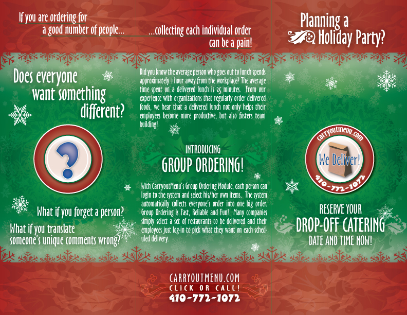 Holiday Catering Brochure