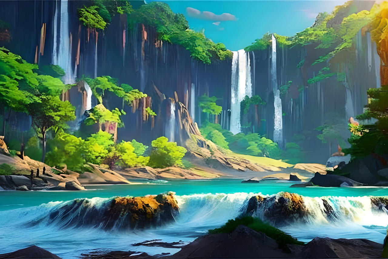 Anime scenery large waterfall by Rockfrance27pro on DeviantArt Anime scenery large waterfall by Rockfrance27pro on DeviantArt