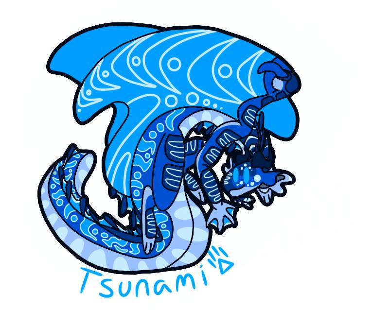 Tsunami - Sticker design by PrismPawsStudios on DeviantArt