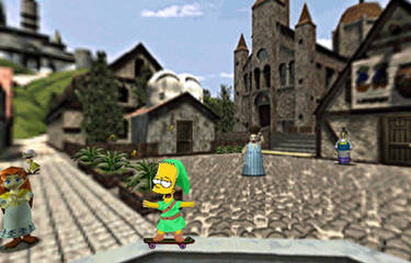 Bart visits Hyrule Castle