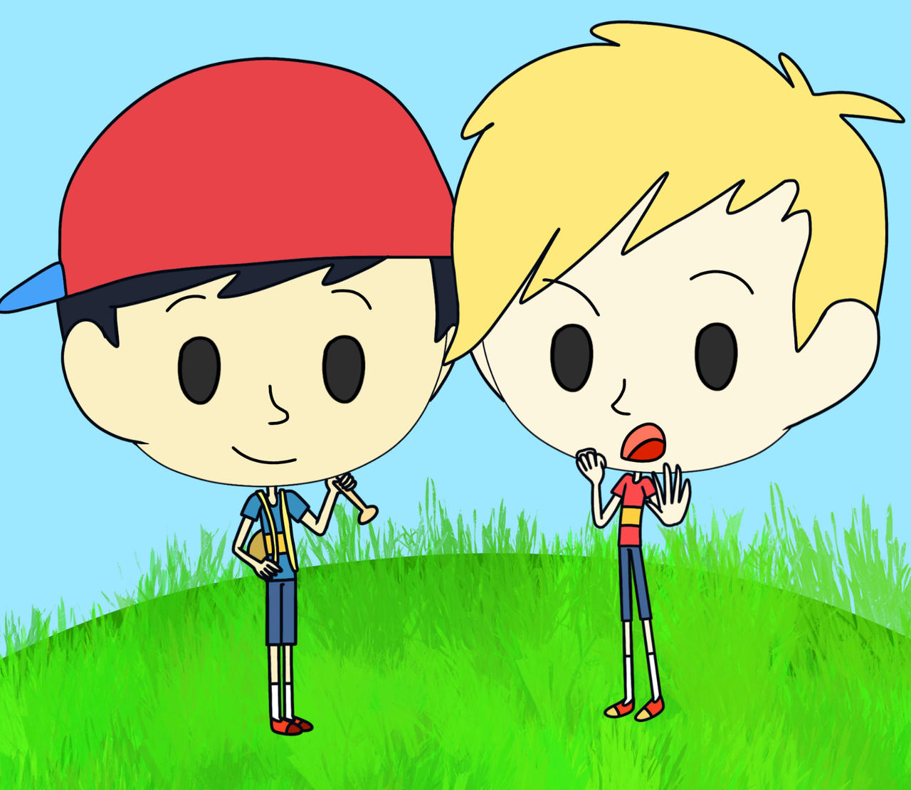 Ness And Lucas By SolarchroniclesXI On DeviantArt ness-and-lucas-by-solarchroniclesxi-on-deviantart