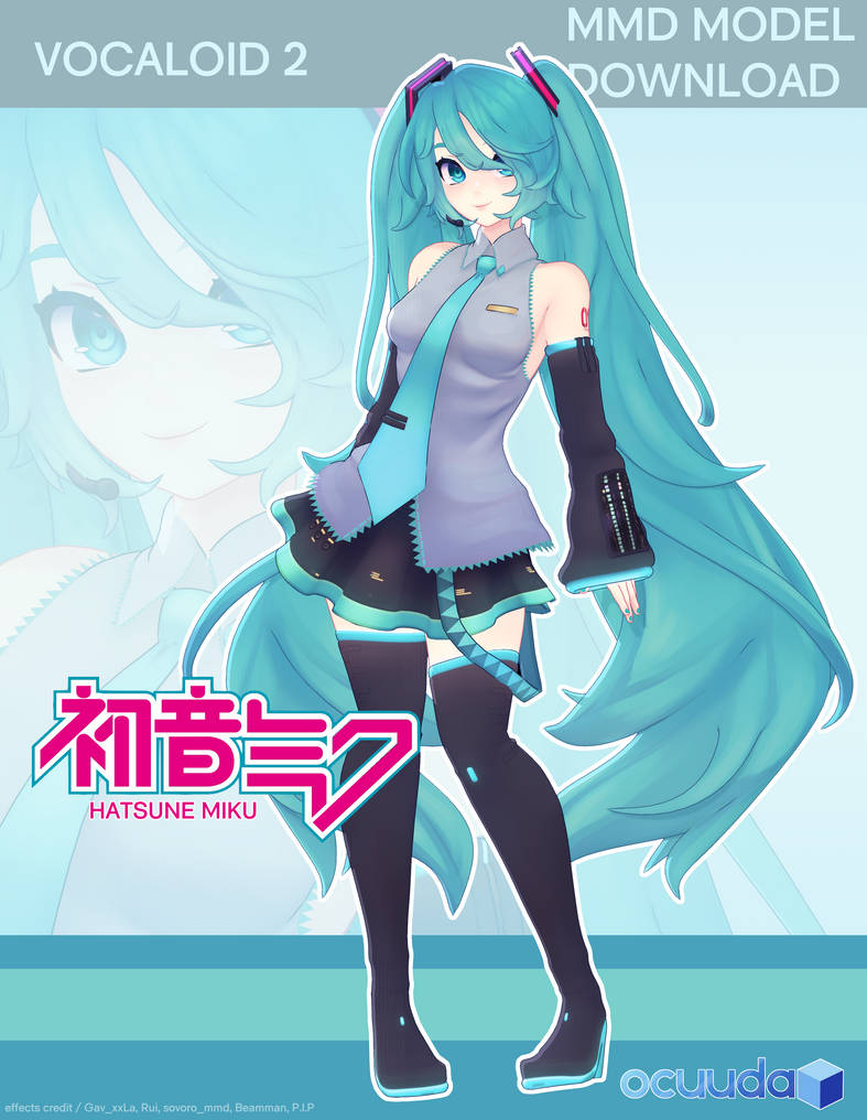 OCUUDA Style Hatsune Miku V2 MMD DOWNLOAD VER 1.03 by Ocuuda on DeviantArt