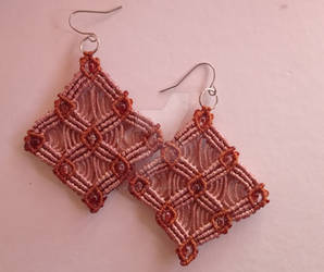 Macrame hook earrings Demetra by poesiemacrame