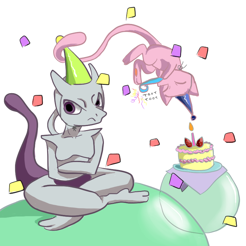 congrats on the birth, mewtwo. lmao ur old